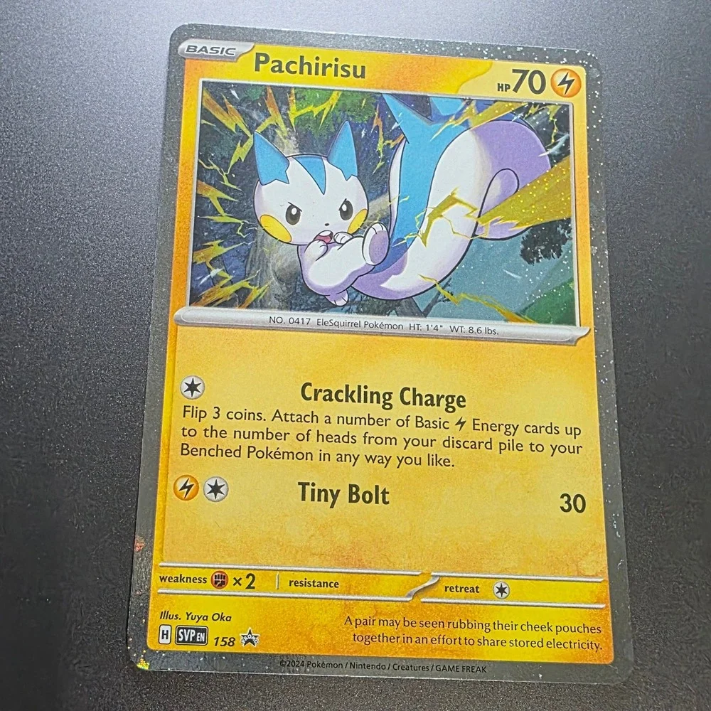 Pachirisu 158 SVP Promo Black Star Cosmos Holo Pokemon Card Scarlet Violet NM
